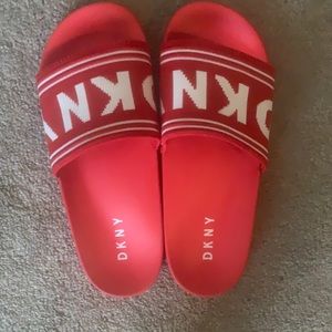 DKNY Zora Logo Women's Slide Flat Sandals Flip Flo